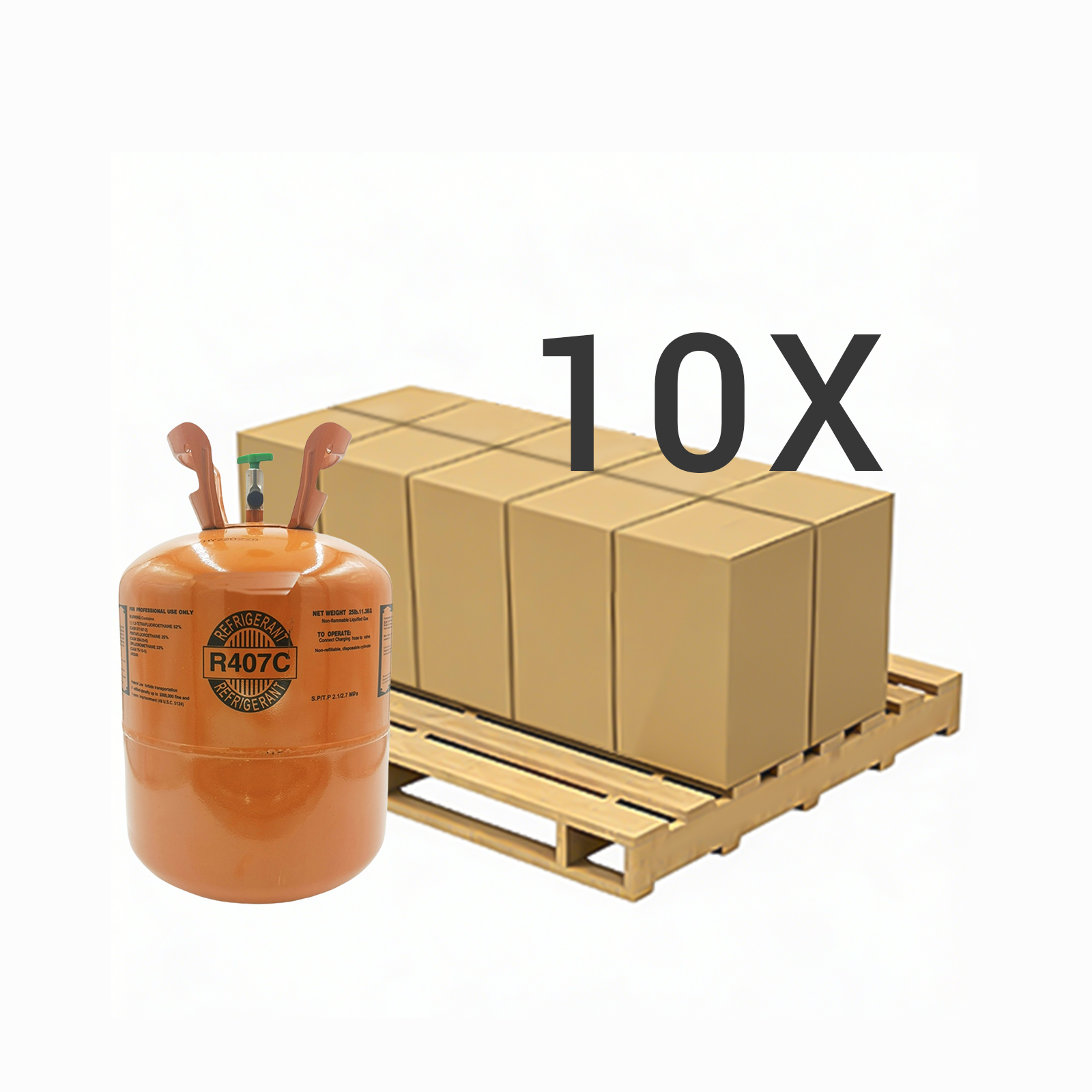 25LB R407C (R-407C) Refrigerant Gas | 40  Cylinders