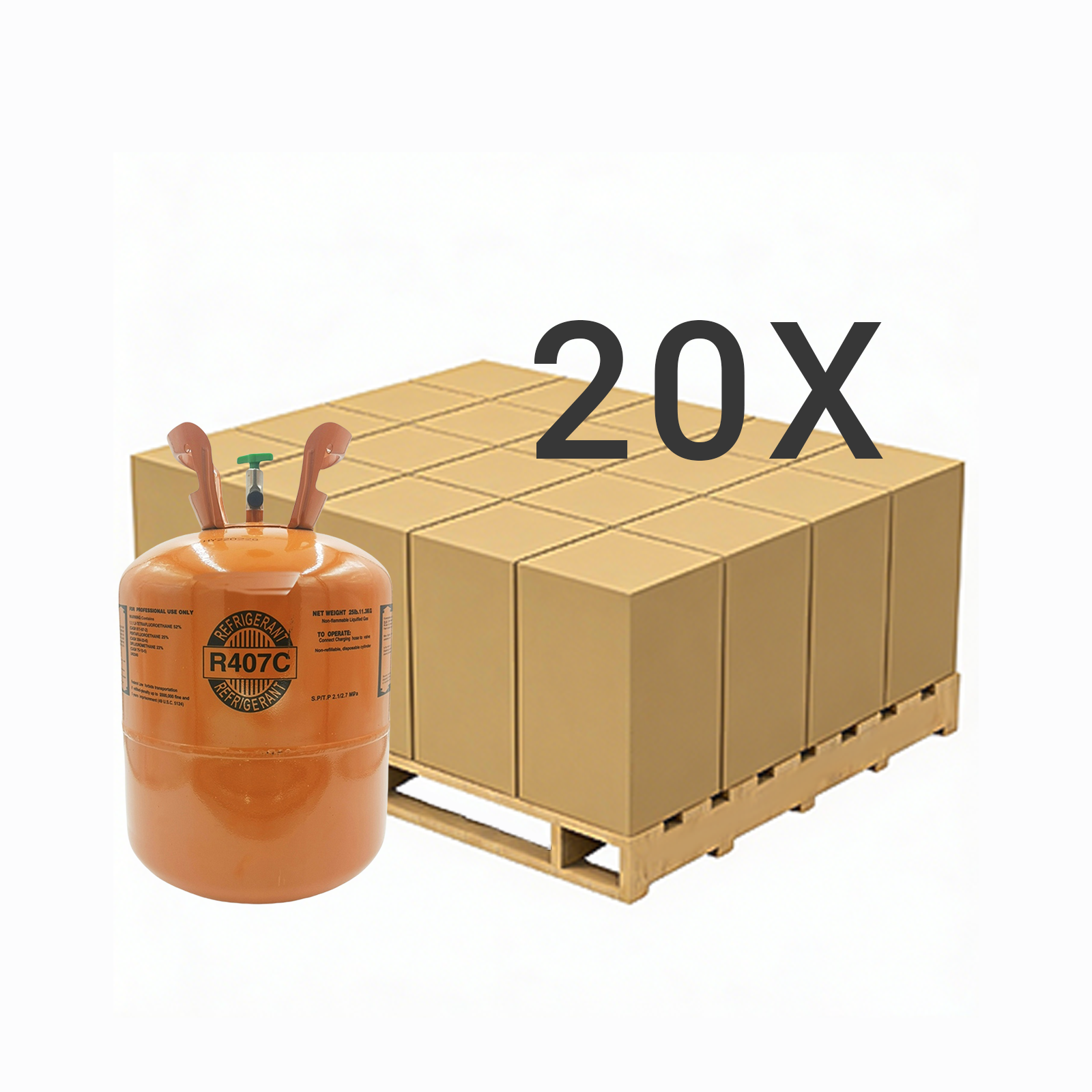 25LB R407C (R-407C) Refrigerant Gas | 10  Cylinders