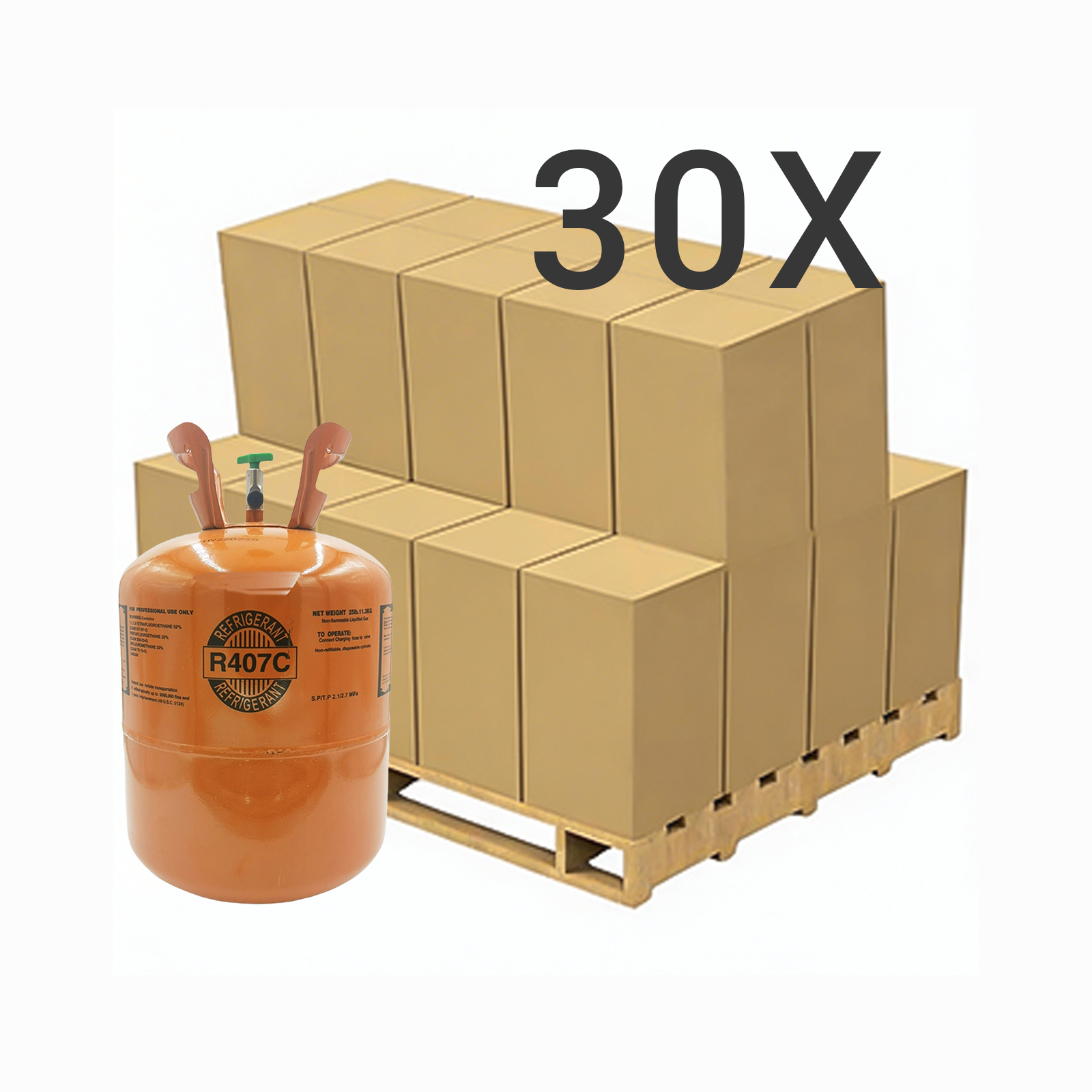 25LB R407C (R-407C) Refrigerant Gas | 5 Cylinders