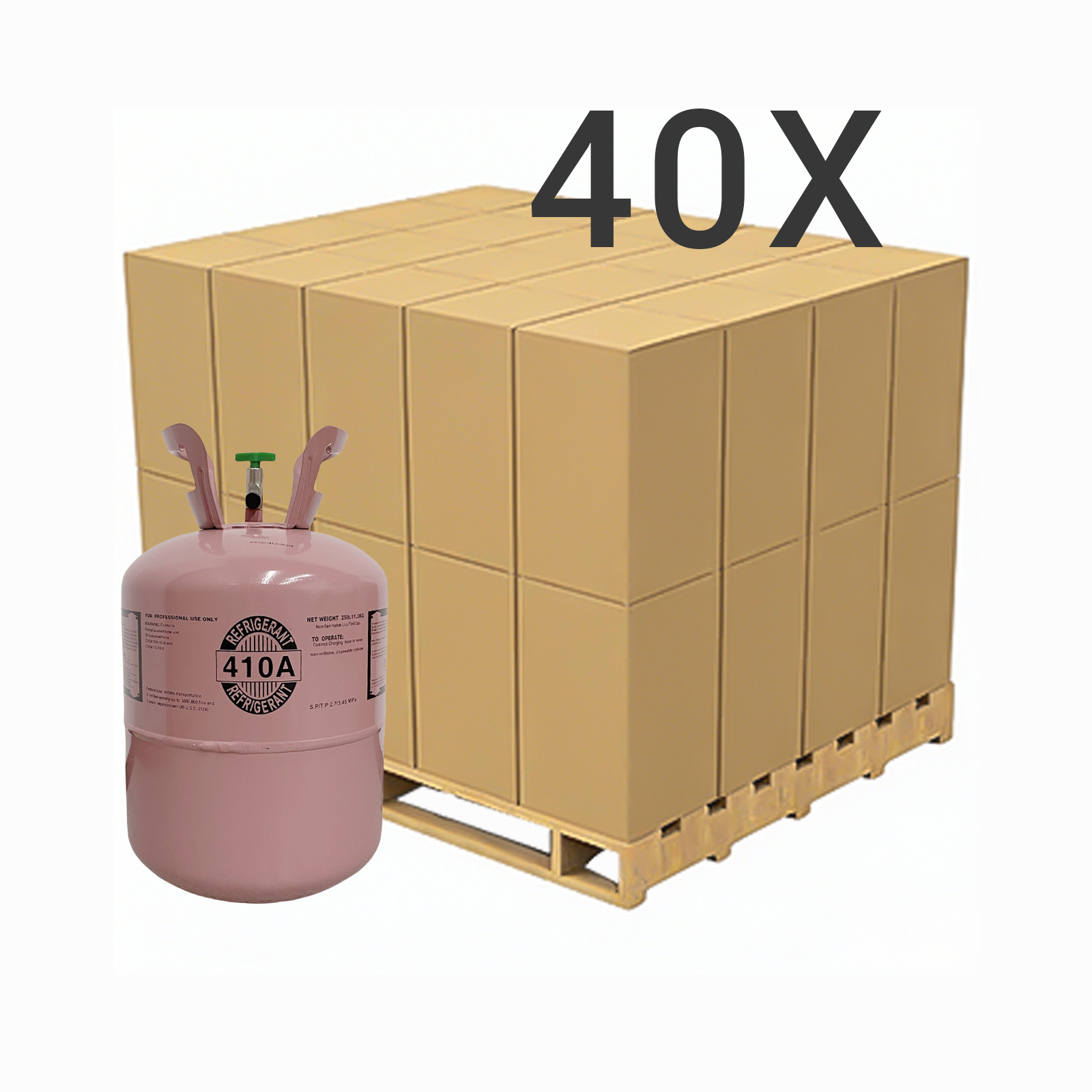 25LB R410A (R-410A) Refrigerant Gas | 10 Cylinders