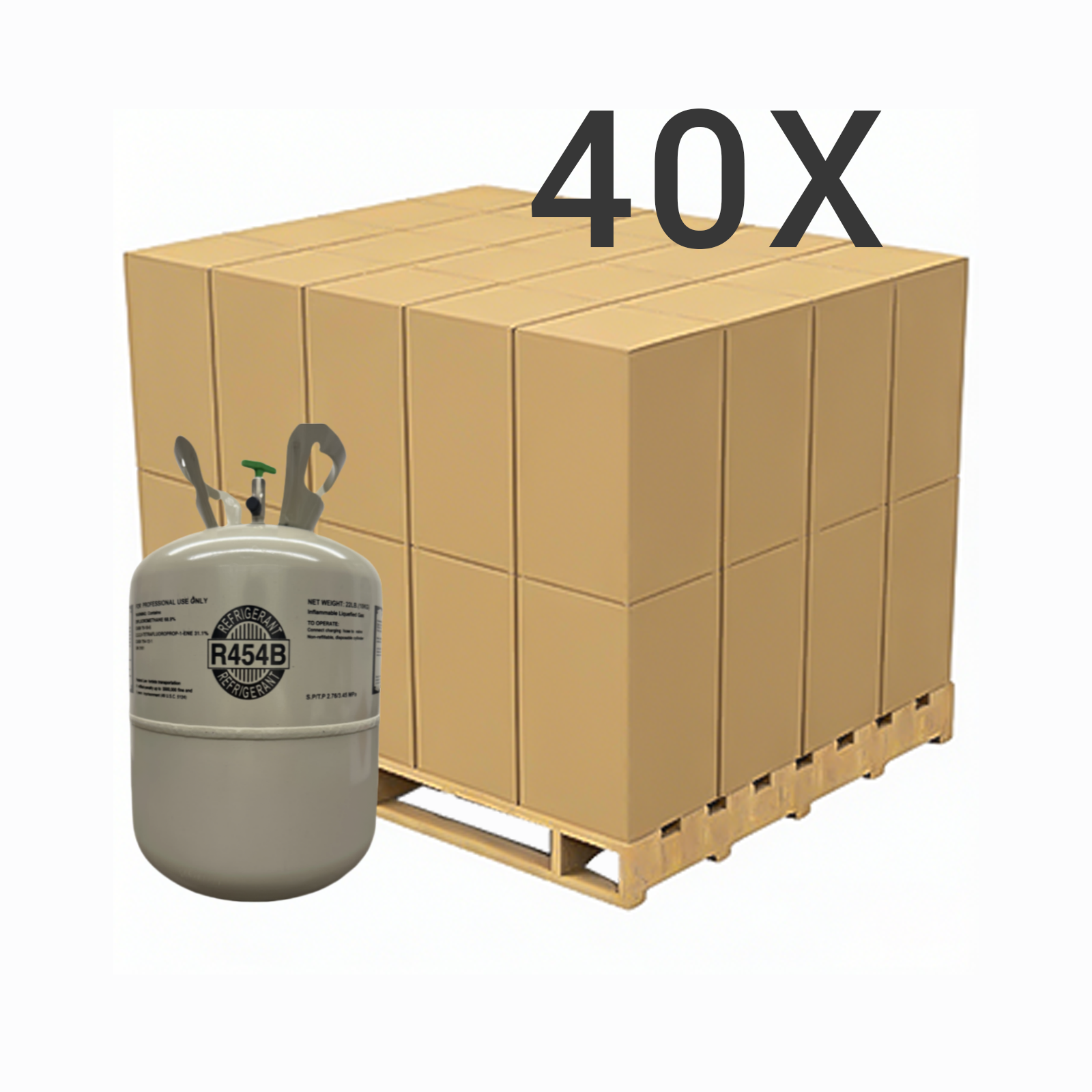22LB R454B (R-454B) Refrigerant Gas | 20 Cylinders
