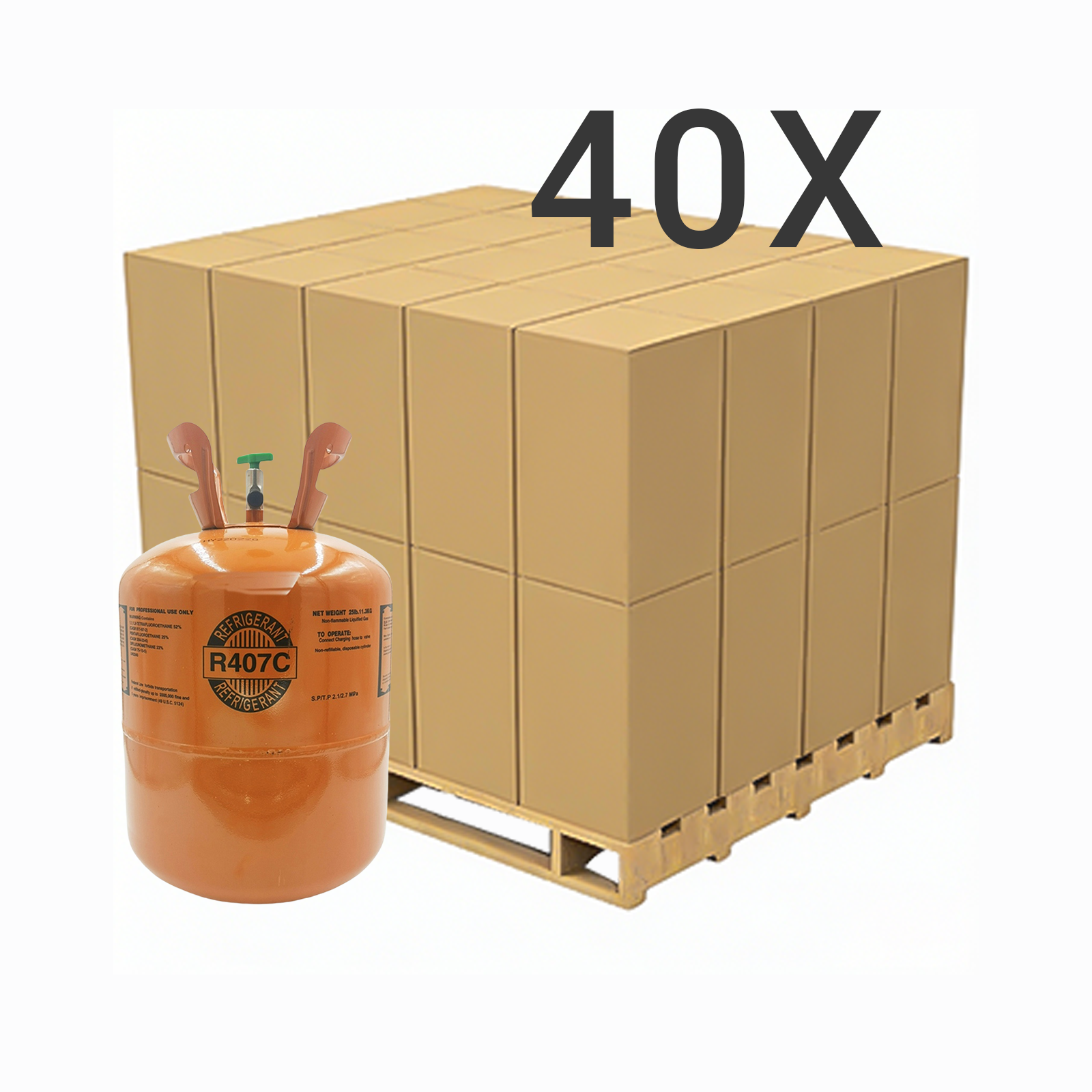 25LB R407C (R-407C) Refrigerant Gas | 5 Cylinders
