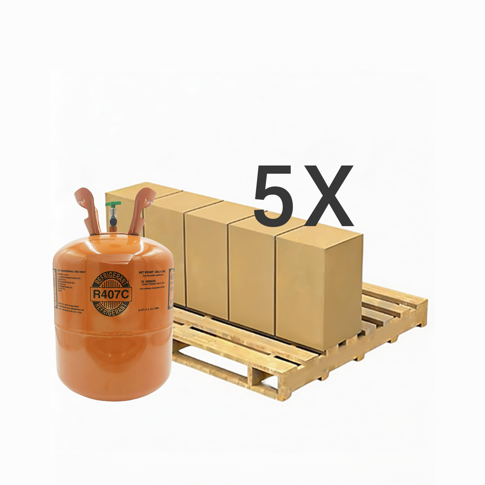 25LB R407C (R-407C) Refrigerant Gas | 10  Cylinders