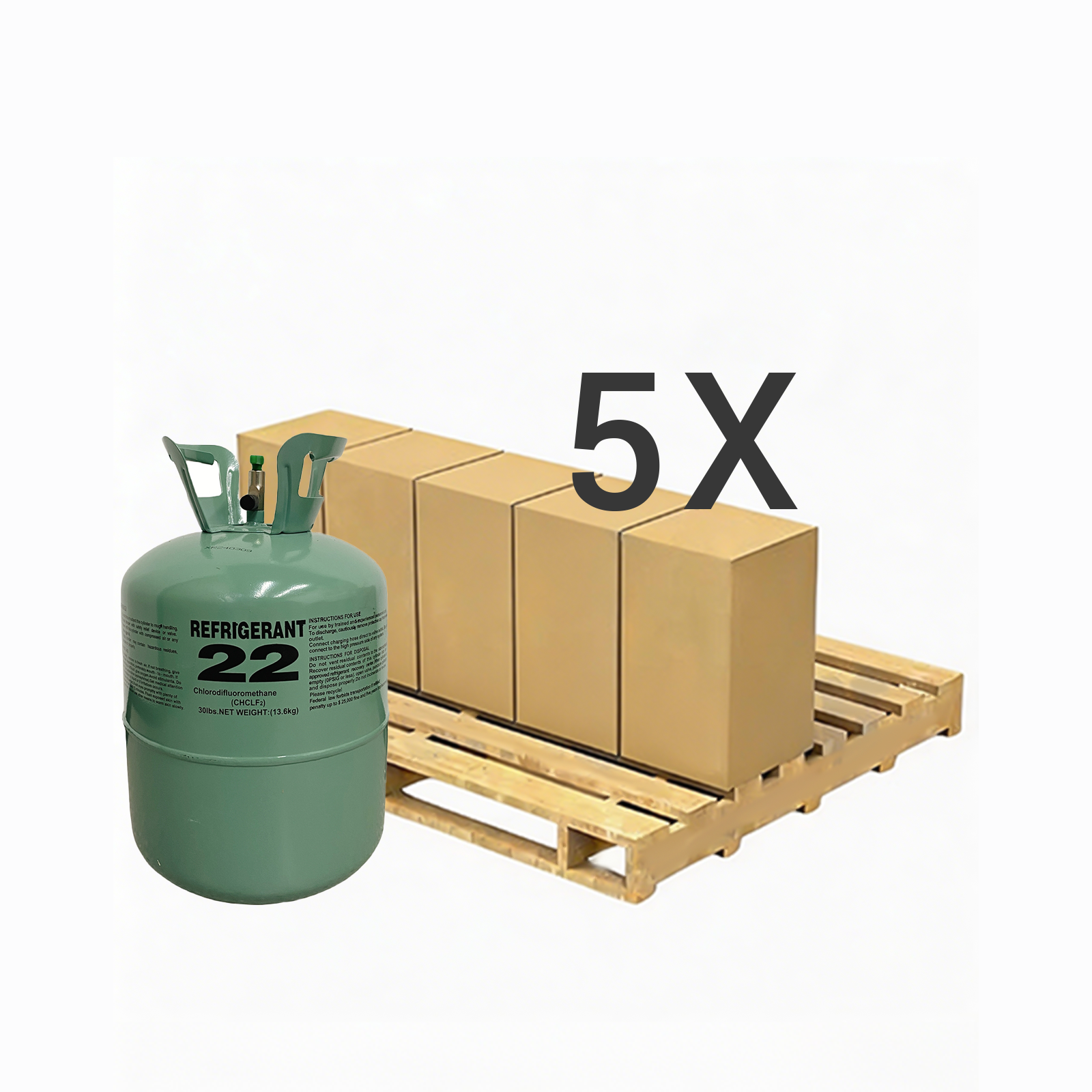 30LB R22 (R-22) Refrigerant Gas | 10 Cylinders